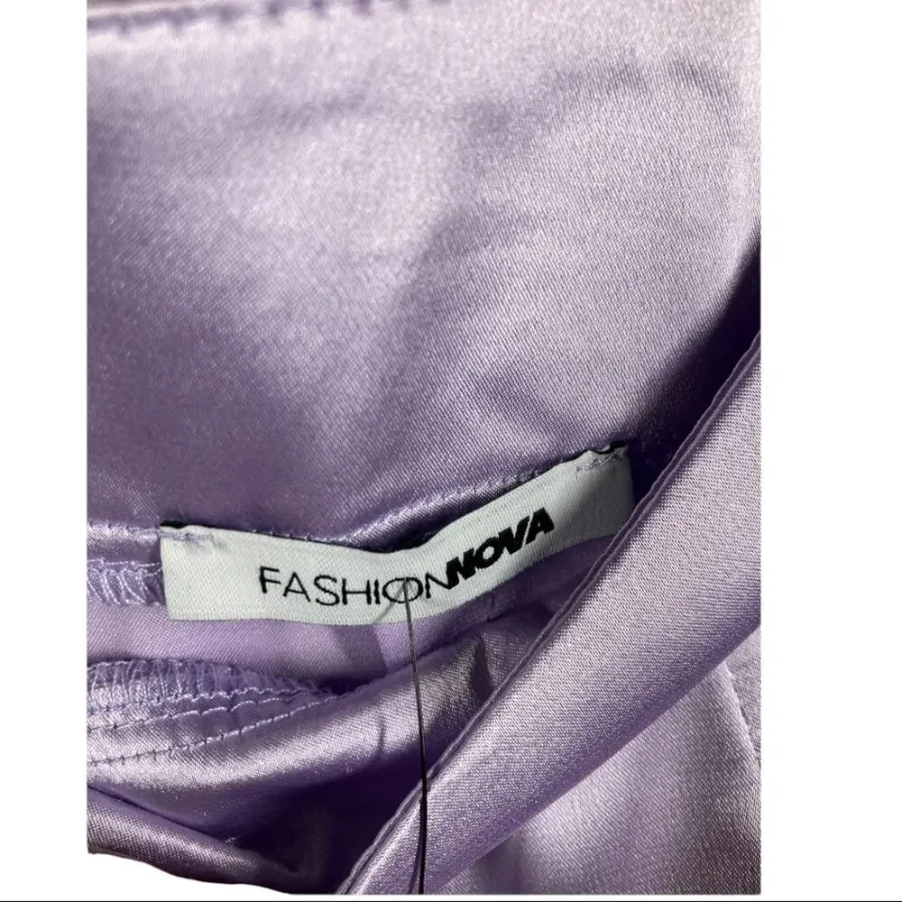 Fashion Nova Lilac Wait For It Slip Skirt - Small